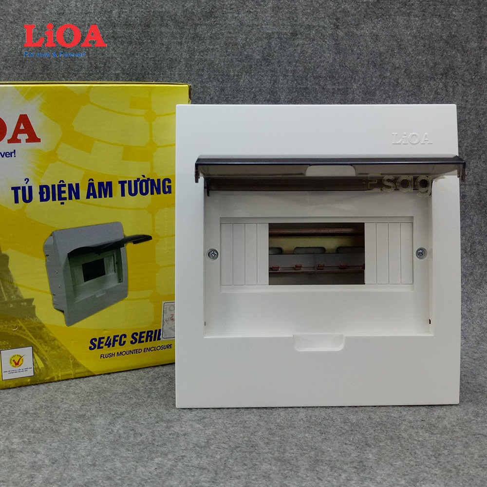 tủ điện nhựa lioa chứa 8 aptomat 1 cực