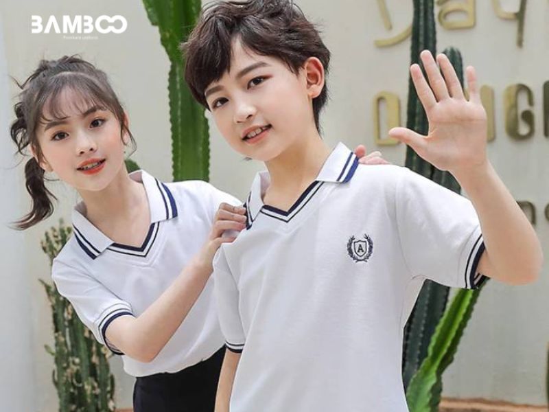 Áo thun đồng phục cổ tim - Phong cách trẻ trung, thoải mái  