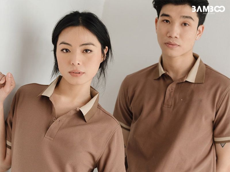 Áo polo đồng phục vải cafe khử mùi thoáng mát, chuyên nghiệp