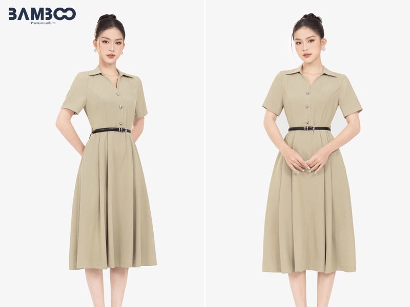 Mẫu đầm váy công sở Hàn Quốc cao cấp, thời trang thanh lịch