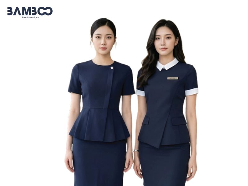 Đồng phục lễ tân bệnh viện cao cấp, nâng tầm dịch vụ