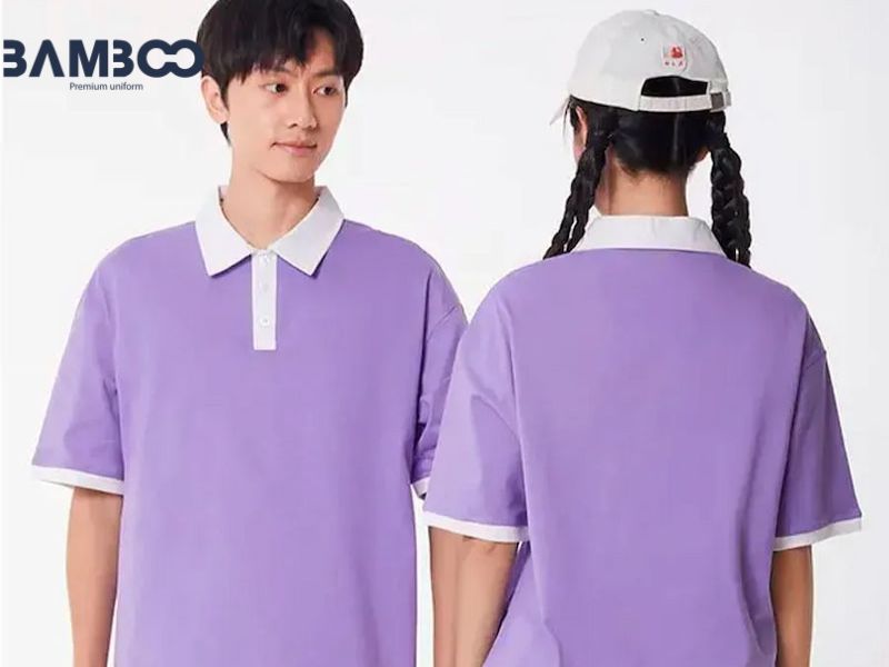 Đồng phục màu tím thiết kế độc đáo, tinh tế, sang trọng