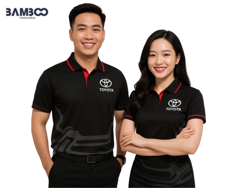 May áo thun đồng phục hãng xe hơi chuyên nghiệp, theo yêu cầu