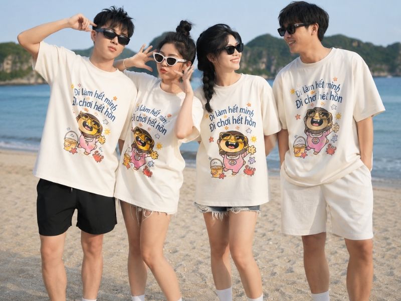 May áo thun đồng phục mùa hè đẹp, thoáng mát, bền