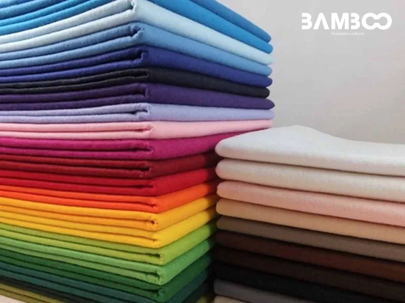 6 loại vải may đồng phục áo thun công sở mùa hè mát mẻ 