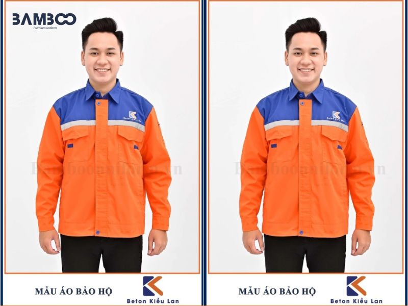 Mẫu áo bảo hộ lao động công ty Kiều Lan