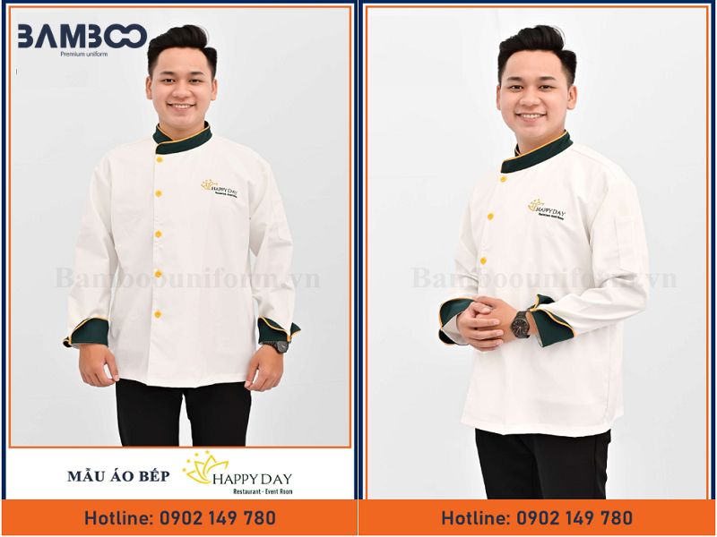 Mẫu áo bếp đồng phục Happy Day