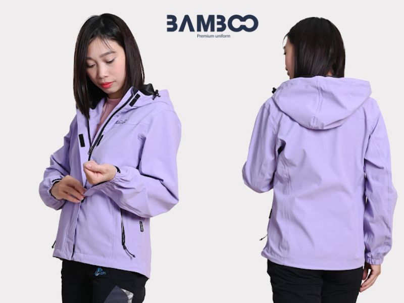 Áo khoác đồng phục tím trẻ trung, năng động