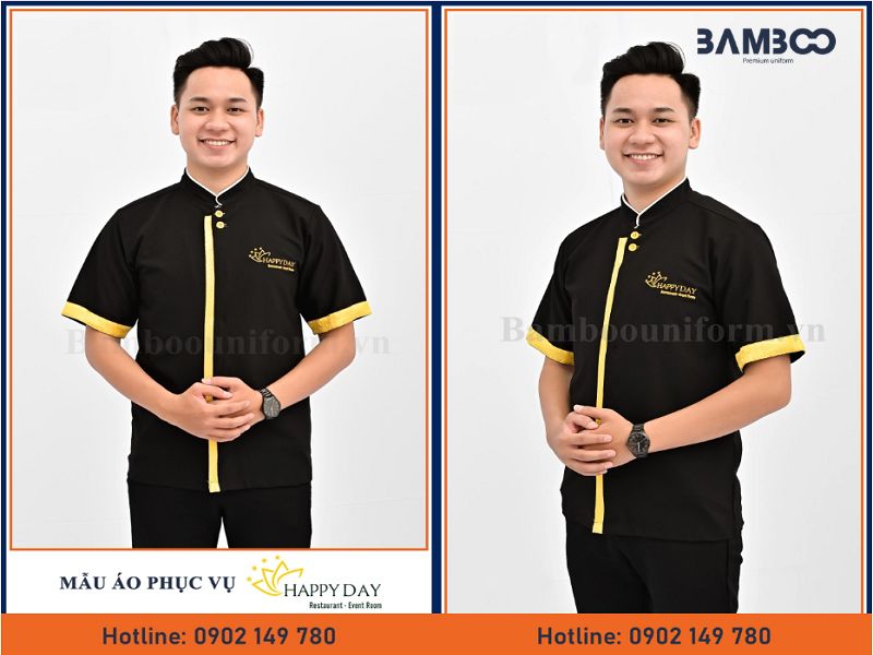 Áo nhân viên phục vụ nhà hàng Happy Day