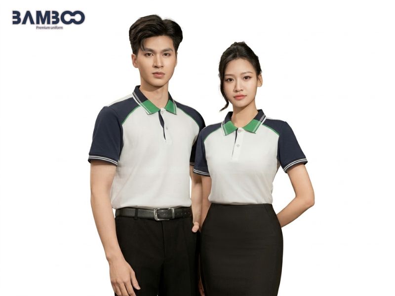 Áo polo đồng phục hãng xe hơi trẻ trung, thoáng mát, phối màu thương hiệu