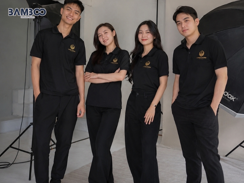 Áo polo đồng phục studio lịch sự, năng động