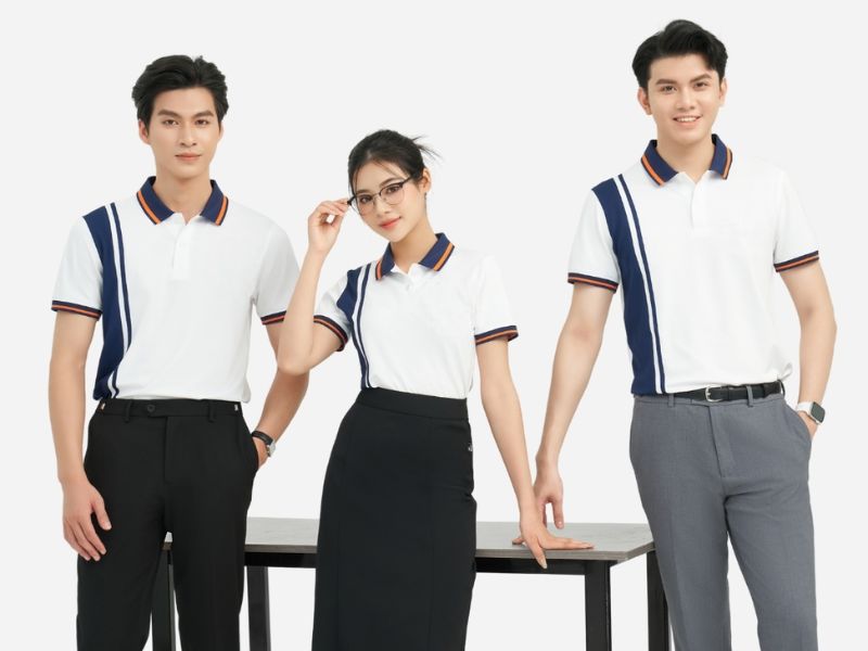 Áo polo nhân viên kinh doanh ô tô trẻ trung, co giãn tốt, thuận tiện di chuyển