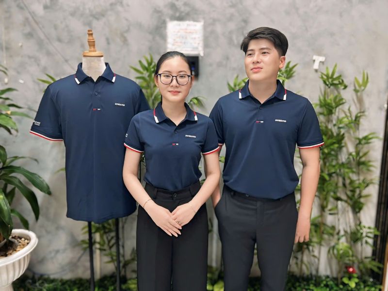 Áo polo phối vai, phối sườn hiện đại, nổi bật