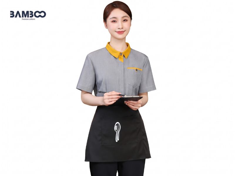 Áo sơ mi đồng phục lịch sự, thanh lịch với tay ngắn hoặc tay dài