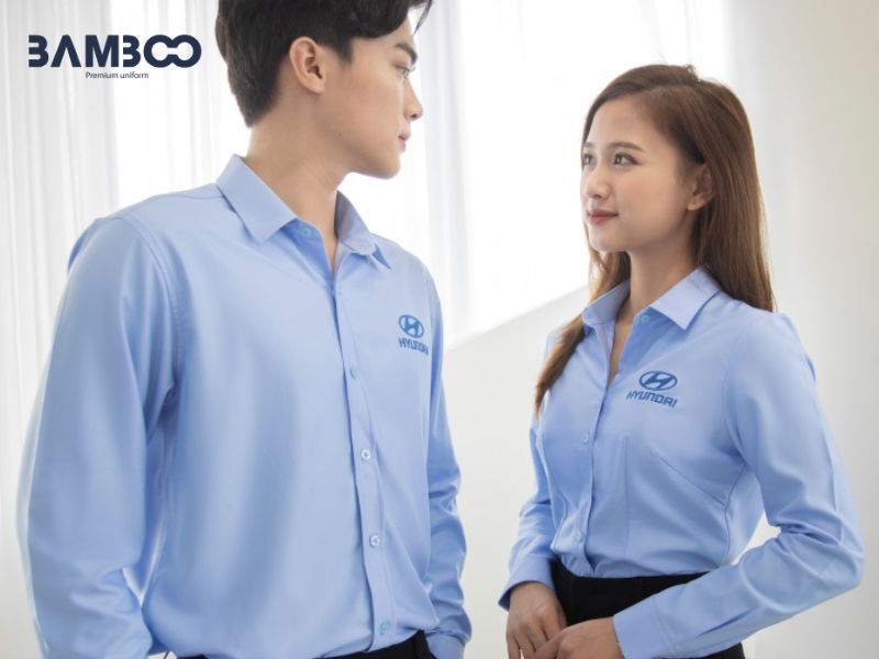 Áo sơ mi tay dài thanh lịch, chỉn chu, phù hợp nhân viên showroom
