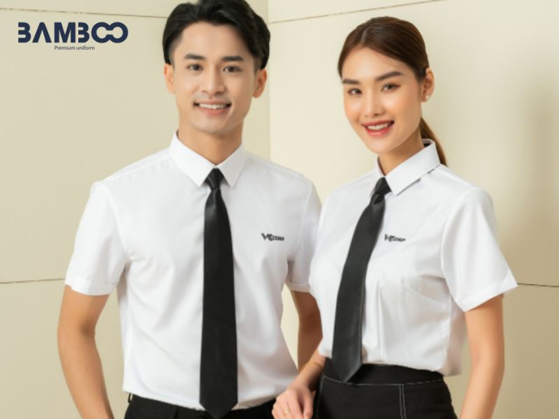 Áo sơ mi tay ngắn trẻ trung, thoải mái, phù hợp nhân sự showroom và kỹ thuật