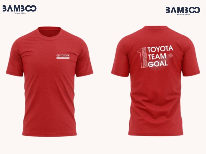 Áo thun cổ tròn Toyota phù hợp hoạt động thể thao, sự kiện nội bộ nhờ thiết kế thoải mái, dễ vận động