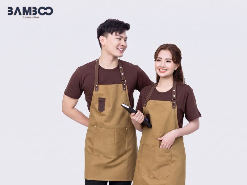 Áo thun cổ tròn cho quán ăn gia đình kiểu dáng đơn giản, dễ vận động