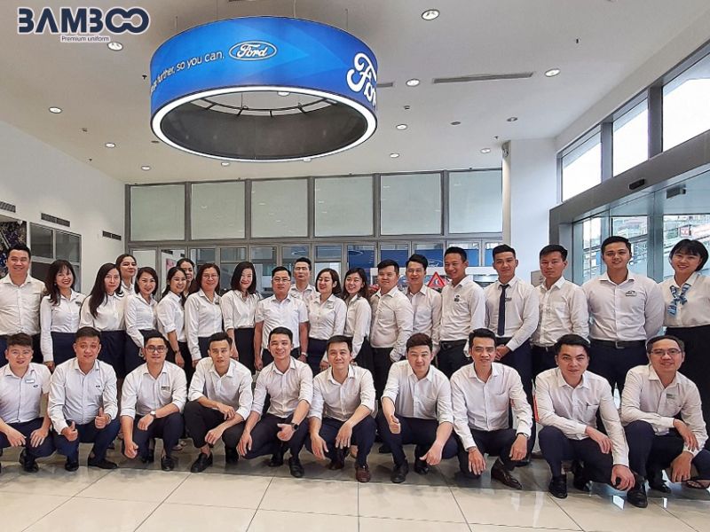Bamboo Uniform nhận may đồng phục hãng xe ô tô Ford theo yêu cầu, đa dạng mẫu cho từng vị trí