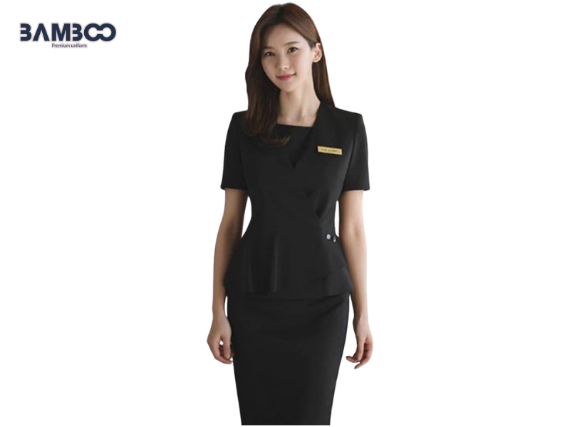 Bamboo Uniform may đồng phục lễ tân spa theo yêu cầu, đẹp, chuyên nghiệp, chuẩn thương hiệu