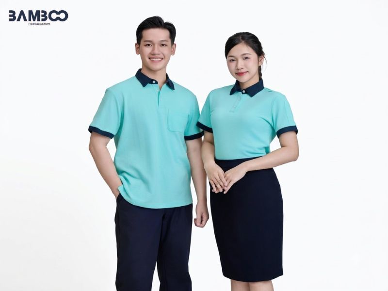 Bamboo Uniform may đồng phục công ty tiếng Trung theo yêu cầu, chuẩn nhận diện