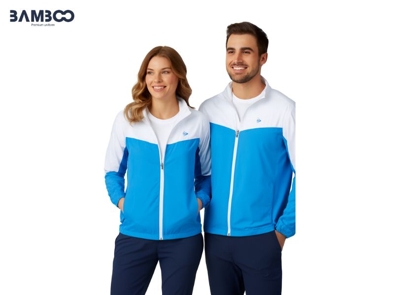 Bamboo Uniform - Đối tác may áo khoác gió xanh trắng uy tín, cao cấp