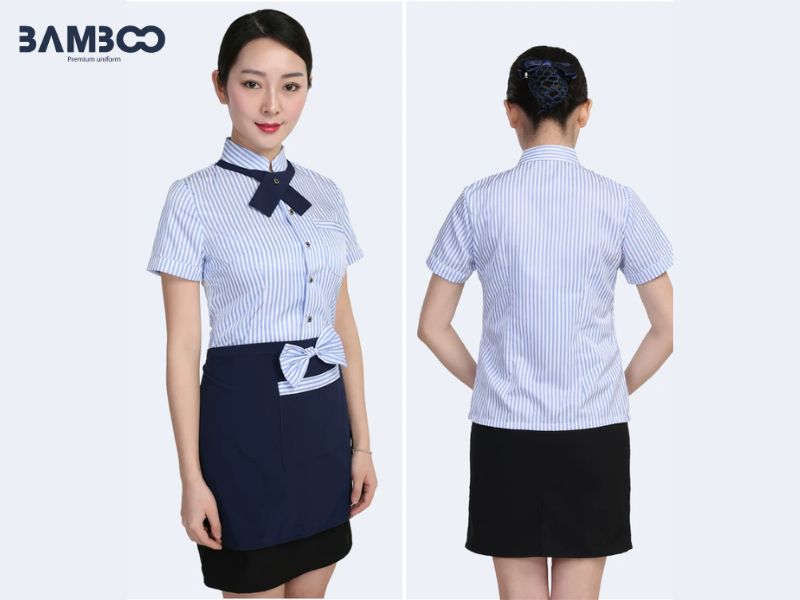 Bamboo Uniform là xưởng may uy tín, cung cấp đồng phục phục vụ nữ thiết kế đẹp, chất lượng cao và dịch vụ trọn gói chuyên nghiệp