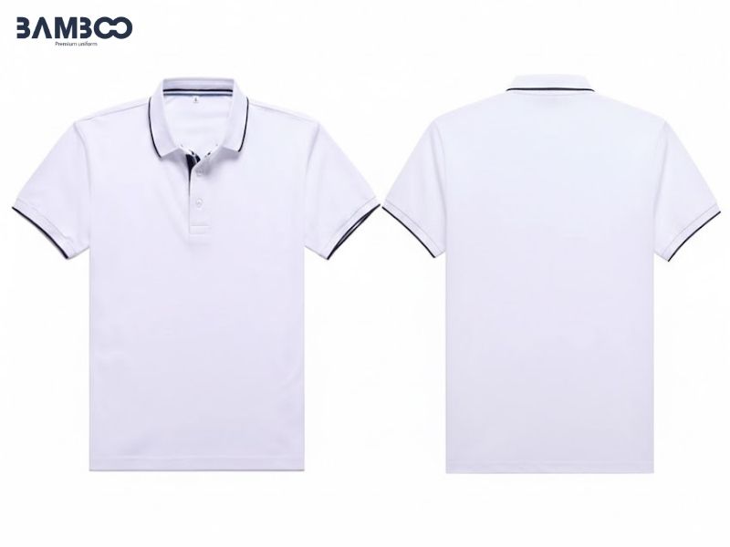 Bamboo Uniform may áo thun đồng phục polo viền đen đẳng cấp