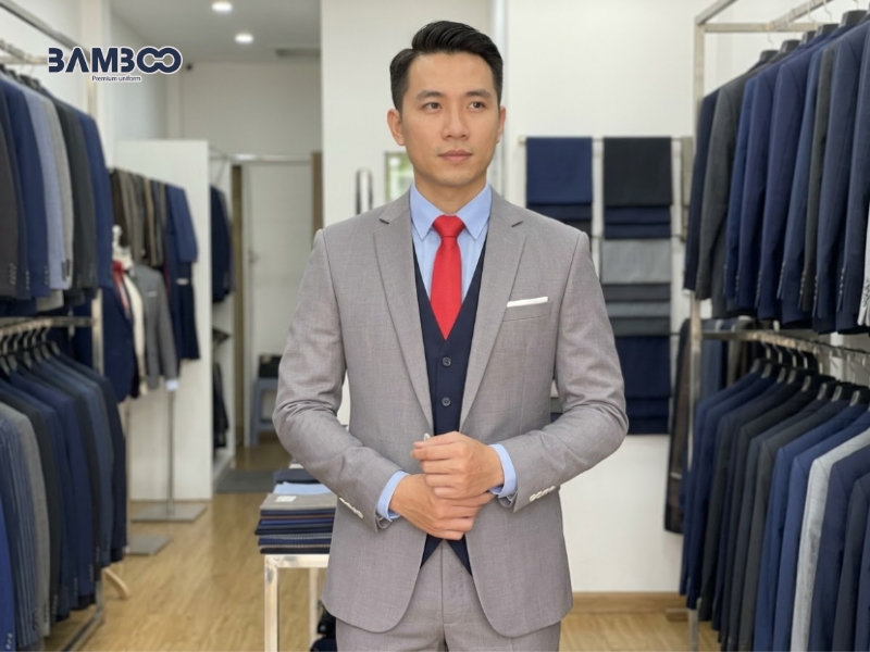 Bamboo Uniform may vest Bamboo 06 chuẩn form, chất lượng cao, giá tối ưu, giao đúng hẹn