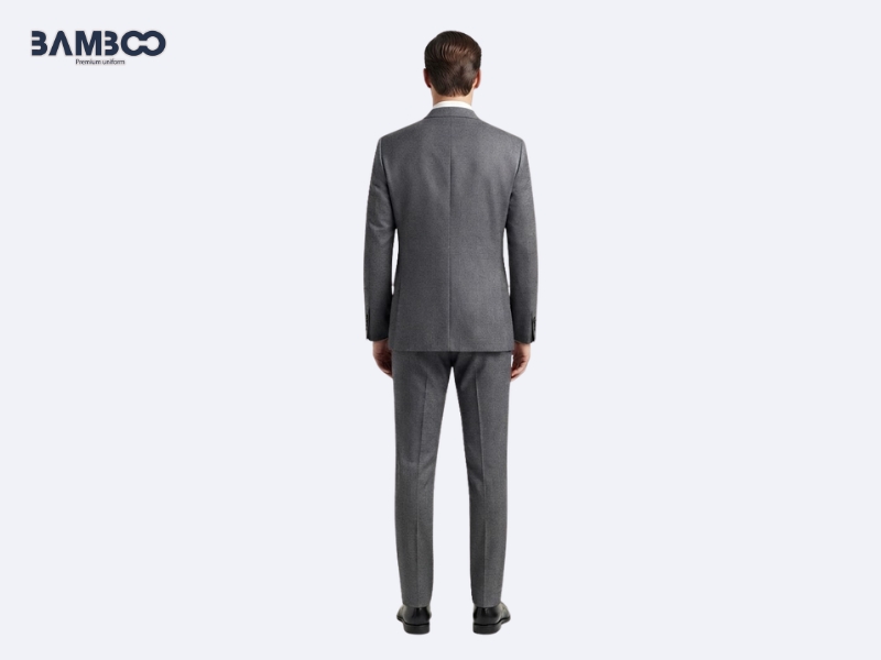 Bamboo Uniform may vest nam Bamboo xám khói chuẩn form, sản xuất trực tiếp, giá tốt