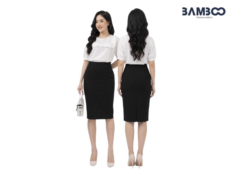 Bamboo Uniform cung cấp dịch vụ may chân váy đen trọn gói, thiết kế đẹp, bền