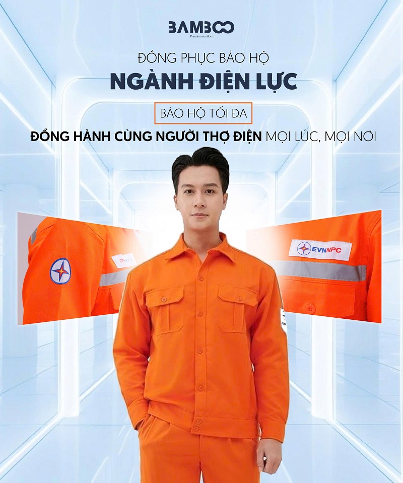 Bamboo Uniform may đồng phục ngành điện lực cao cấp, bền bỉ