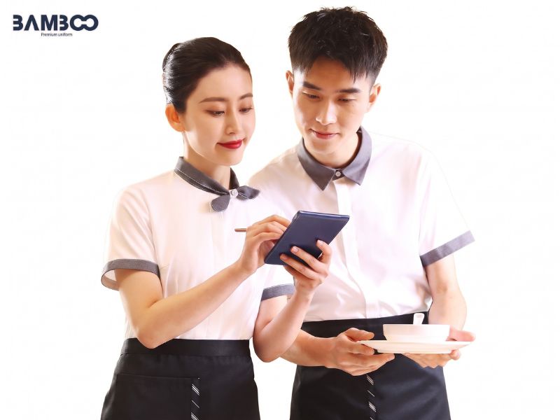 Bamboo Uniform may đồng phục quán nướng chuẩn form, chất lượng tốt, giá cạnh tranh