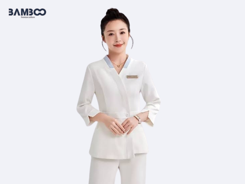 Bamboo Uniform may đồng phục spa cao cấp, chuẩn thiết kế, bền đẹp, chi phí tối ưu