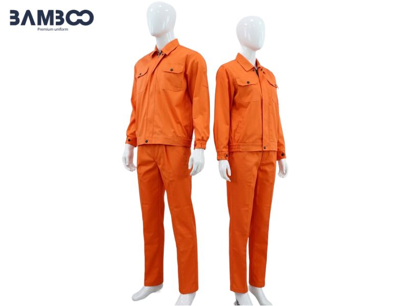 Bamboo Uniform may mẫu áo bảo hộ lao động điện lực màu cam chuẩn quy định