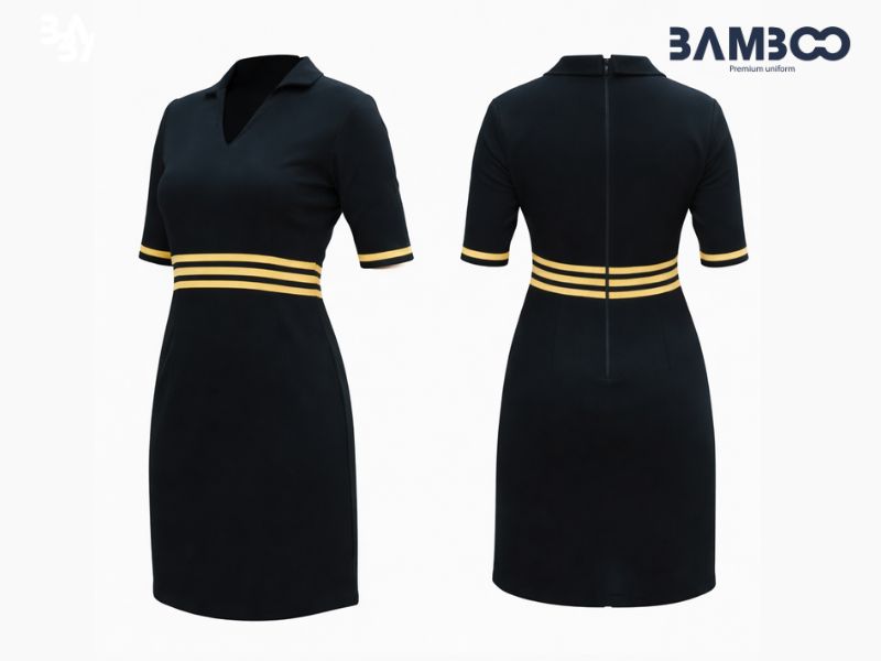 Bamboo Uniform may áo spa đen giá tốt, chất lượng