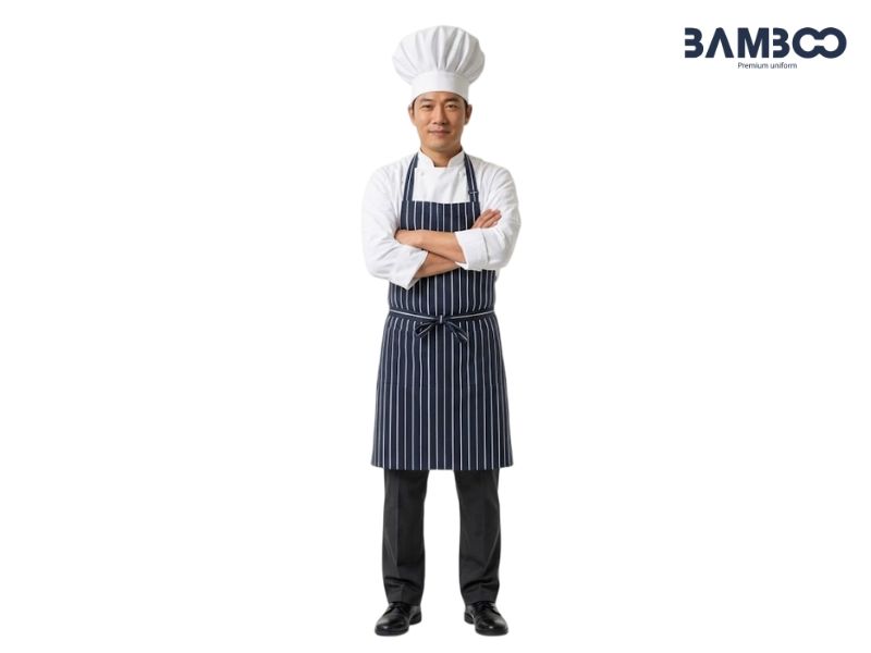 Bamboo Uniform may mũ bếp trắng dáng thấp giá gốc tại xưởng với chất lượng bền đẹp