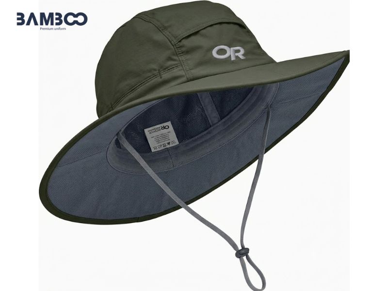 Bamboo Uniform may nón đồng phục xanh lá cây đậm cao cấp, chất lượng bền đẹp