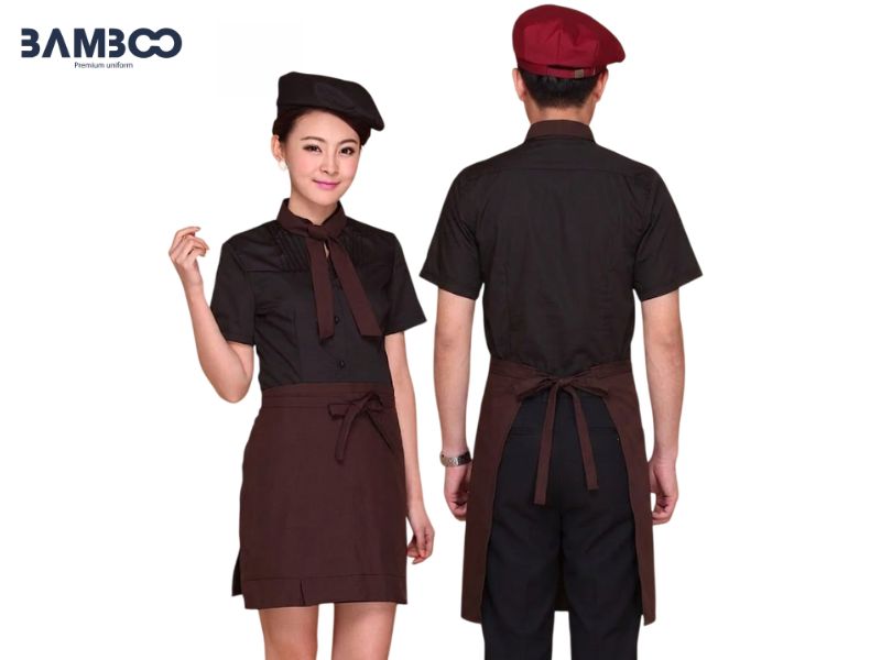 Bamboo Uniform may tạp dề bền đẹp, vải cao cấp, hỗ trợ in thêu logo