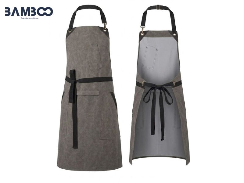 Bamboo Uniform may tạp dề xám giá xưởng, bền đẹp