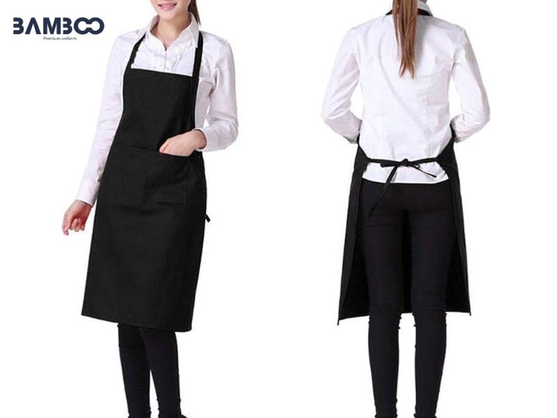 Bamboo Uniform cung cấp tạp dề yếm đen chất lượng, thiết kế theo yêu cầu và giao đúng hẹn