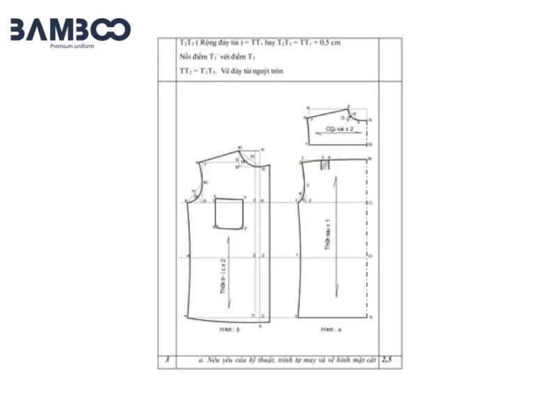 Bản rập áo đồng phục không cố định, có thể tùy biến, chỉnh sửa linh hoạt theo nhu cầu &nbsp;