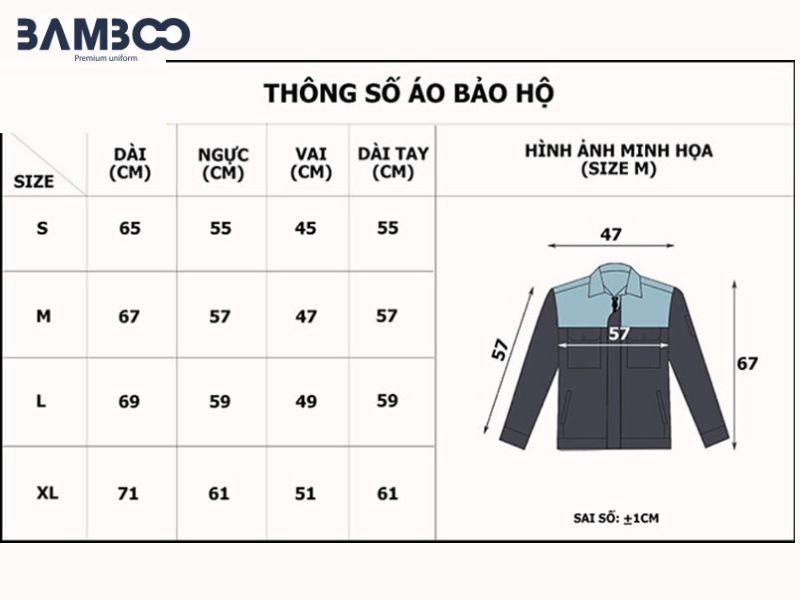 Tham khảo size áo bảo hộ lao động cổ đỏ màu xám