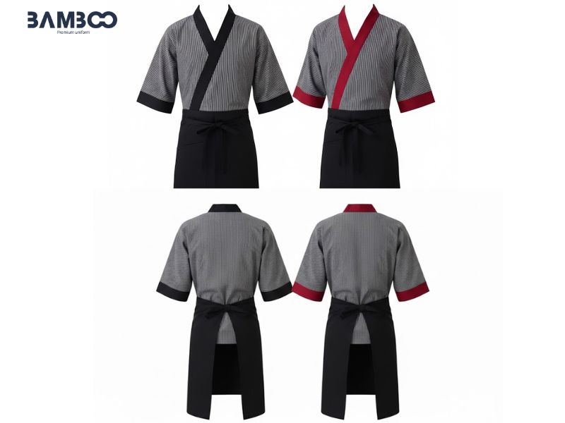 Áo bếp xám nên giặt ngay sau ca làm, dùng nước giặt dịu nhẹ và phơi nơi thoáng mát