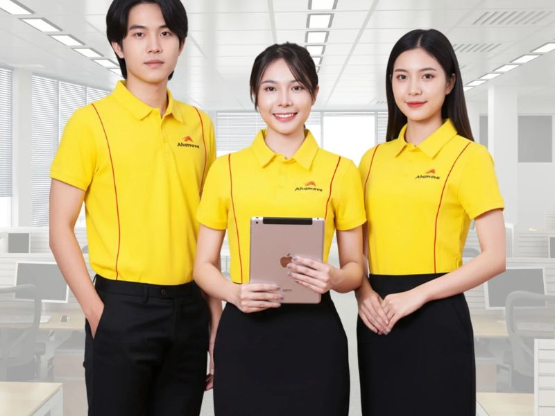 Thiết kế đồng phục công ty công nghệ hiện đại, đồng bộ thương hiệu, thoải mái 