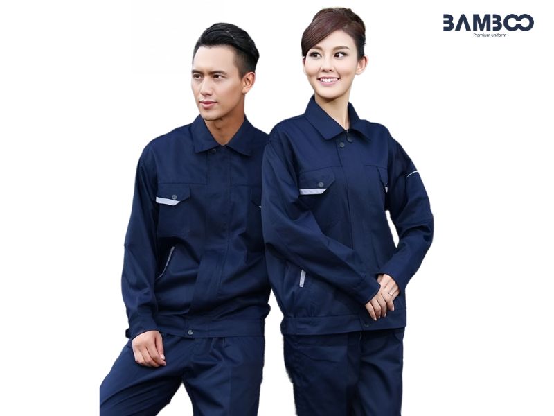 Bộ đồ bảo hộ nhân viên kỹ thuật garage ô tô thiết kế theo phong cách hiện đại