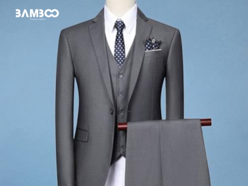 Đồng phục vest nam xám đậm