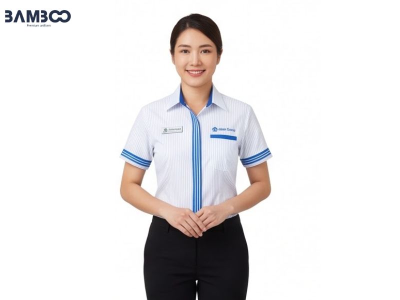Đồng phục được cá nhân hóa theo logo, màu sắc và phong cách riêng của doanh nghiệp