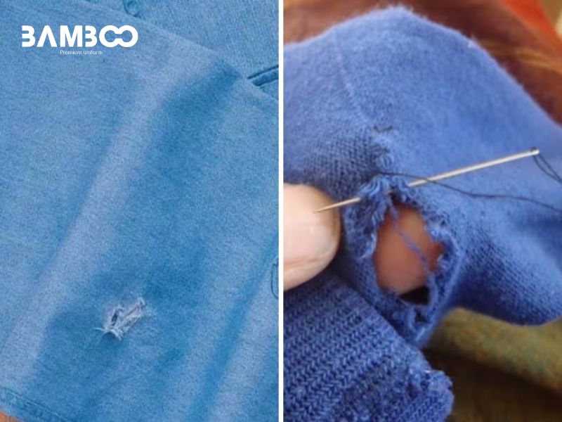 Áo polo đồng phục có thể bị rách, bẩn, xù lông nhưng dễ dàng xử lý để khôi phục