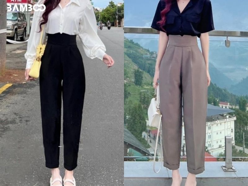 Quần tây công sở cho nữ kiểu dáng Baggy